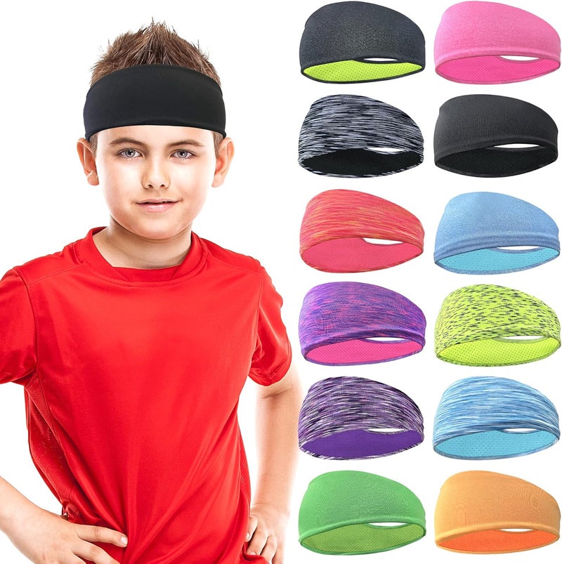 JOYOYO Kids Headbands Breathable Athletic Sweatbands Sports Headband for Girls and Boys Moisture Wicking Elastic Hairband for Toddler Children and Teenagers - Image 1